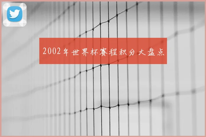 2002年世界杯赛程积分大盘点